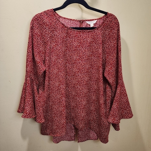 LC Lauren Conrad Relaxed Fit bell Sleeves top size XL - Picture 1 of 14